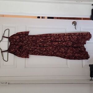 Joyfolie Maroon Floral High Low Dress